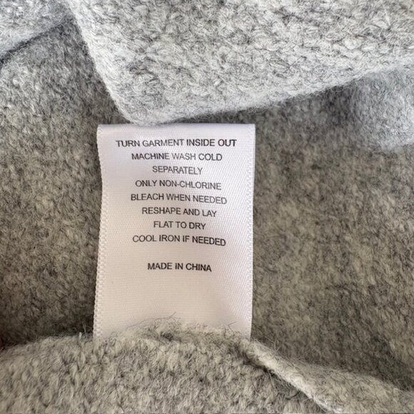 Gibson & Latimer Womens Wool Blend Ribbed Turtleneck Heather Gray Sweater-NWT-L - Picture 12 of 12